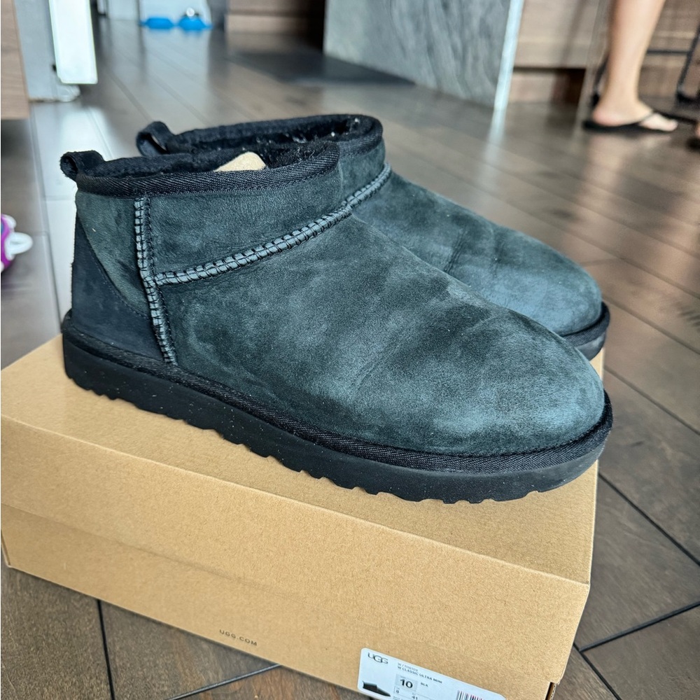 UGG Ultra Mini Black Boots Size 10